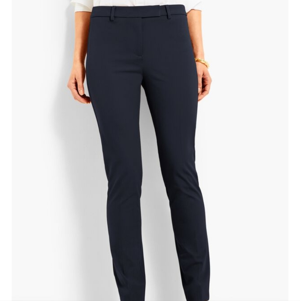 NWT talbots high waist straight leg pants Black